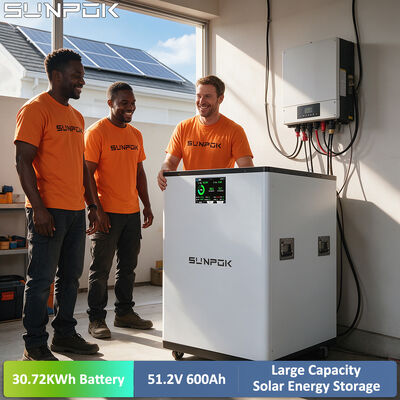 SUNPOK Solar Lithium Battery Pack 51.2v 30kwh LiFePO4 Battery Solar Energy Battery Storage System 51.2v 600ah 30.72kwh