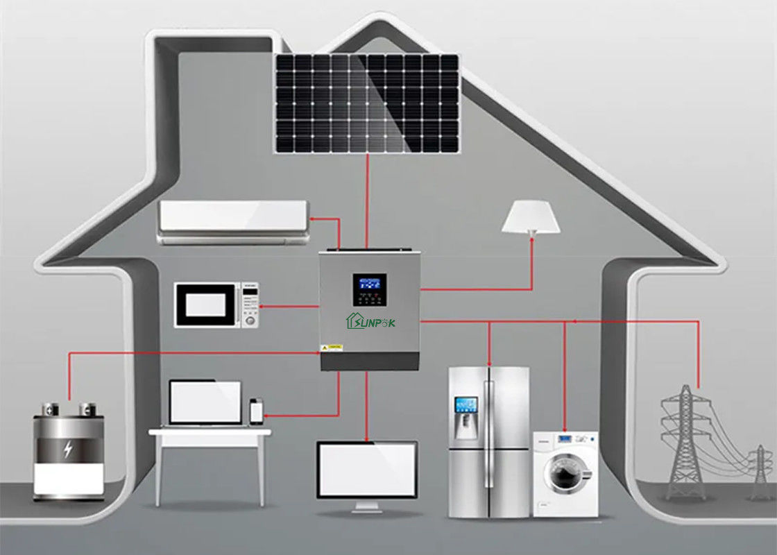 IP32 weg vom Gitter-Inverter, der 5kw 8kw 10kw 12kw mit Solargebührenprüfer Mppt sortiert