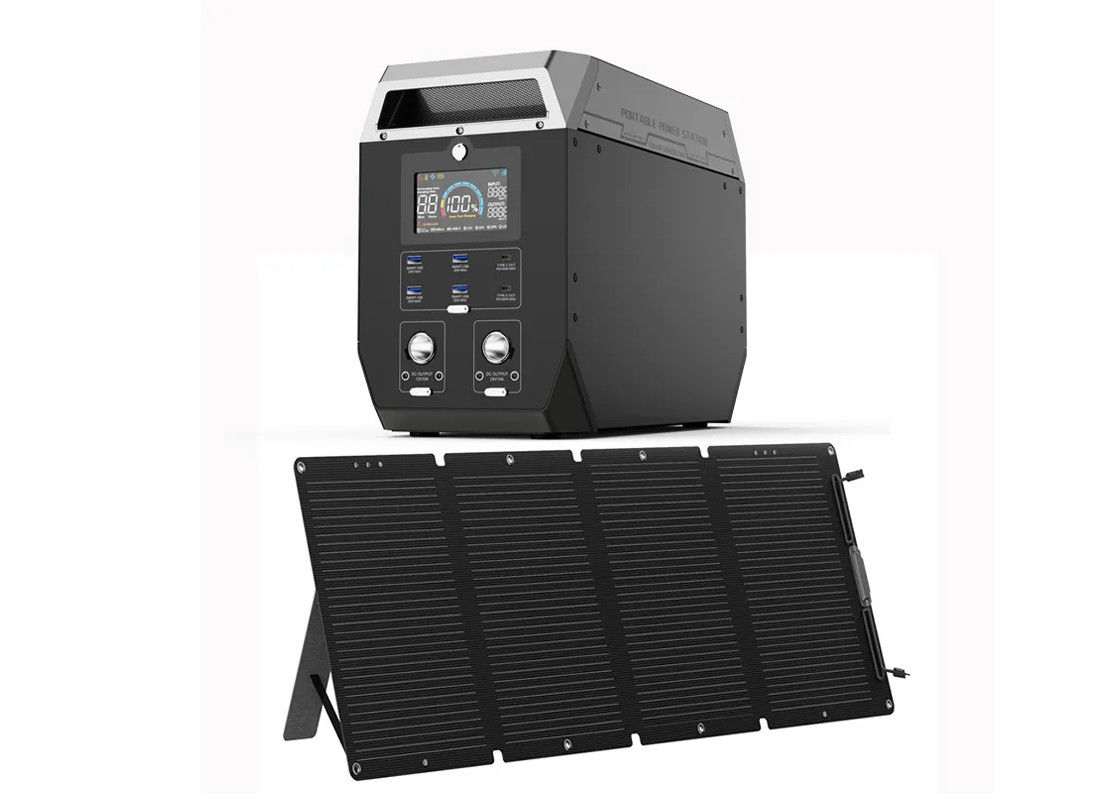 Lampen-Ladegerät-Energie-Bank tragbarer Kit Solar System For Camping des Haus-2000W ländlich