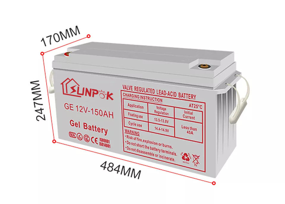tiefe Gelbatterie des Zyklus 12v	: Längere Lebensdauer für Gelbatterie des Solarenergie-Speichers 12v