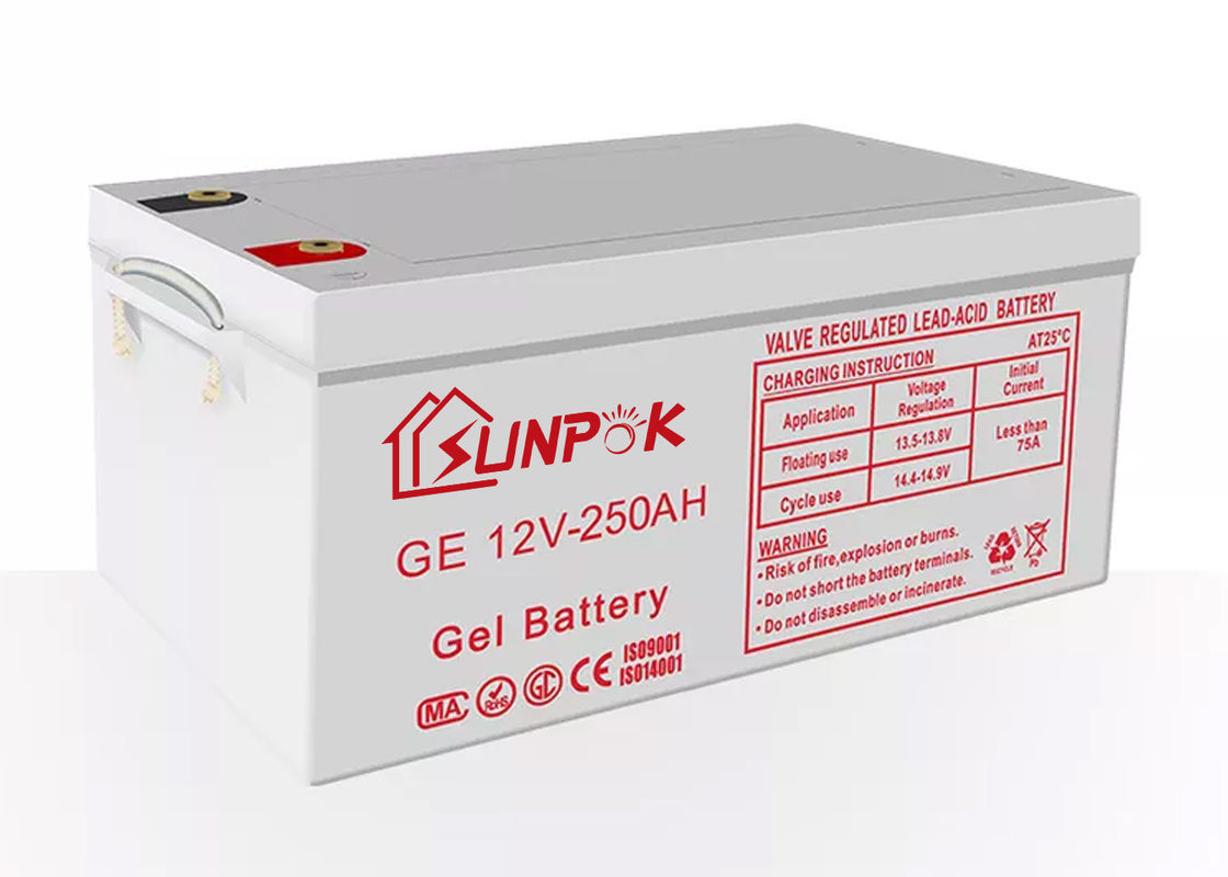 Tiefer Solarsolarakkumulator der Zyklus-Gel-Blei-Säure-Batterie-12v 200ah 250ah