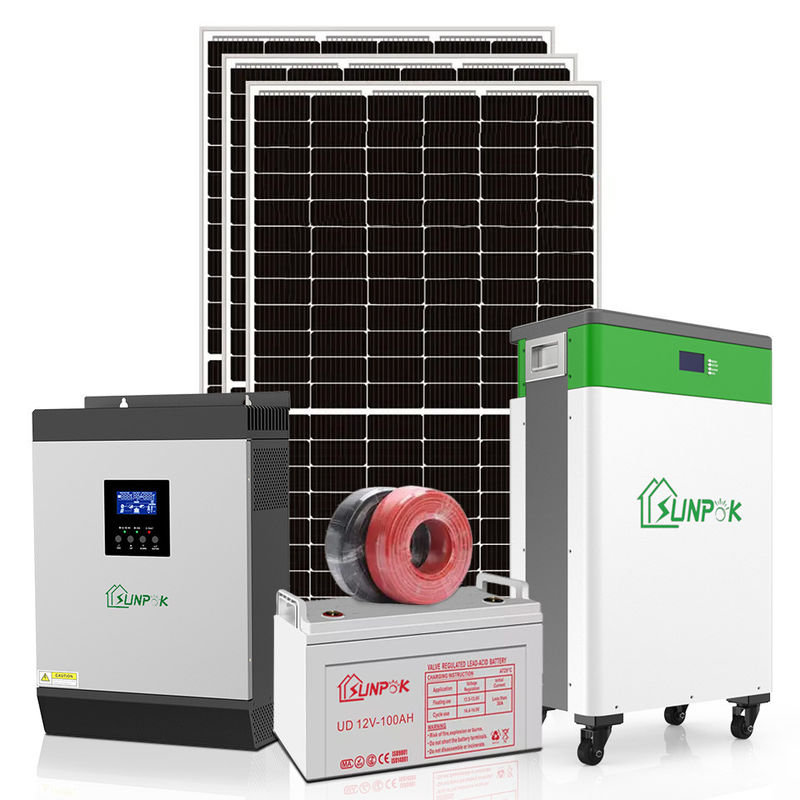 Angetriebene Wohnsolarsolarinstallation der Ausgangs 1KW 3KW 5KW 10KW des Sunpok-Ausgangssonnensystems 10kw