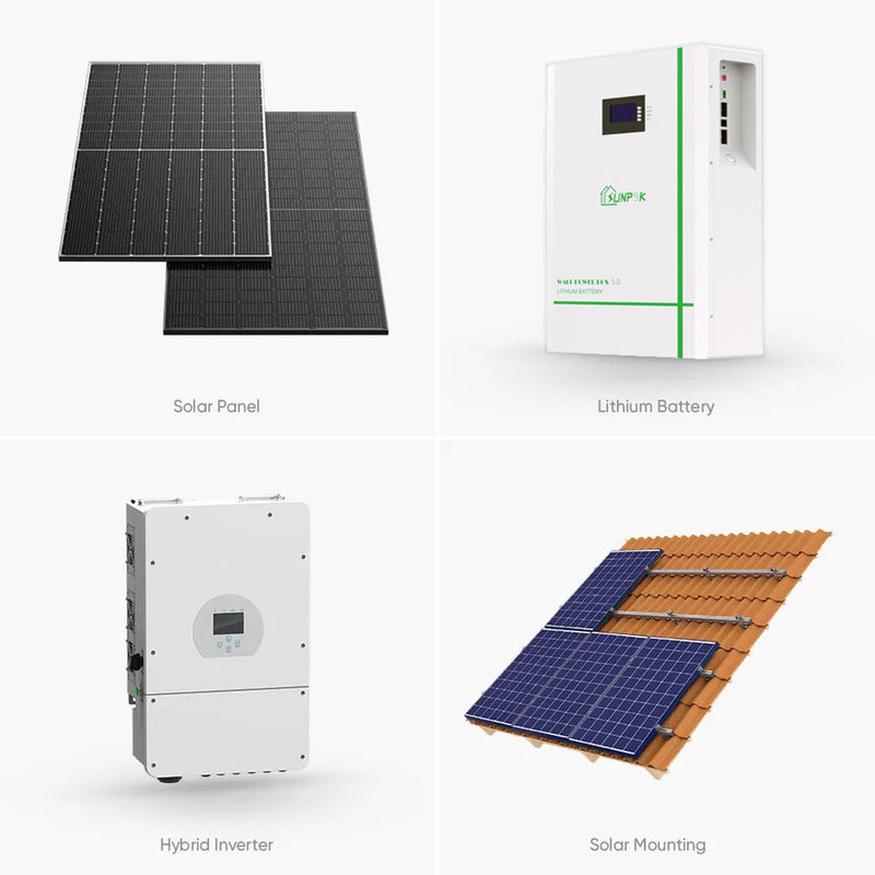 Solarhauptsystem Sunpok 3kw 5kw 10kw 10 Kilowatt-Solarenergie-System für Fertighäuser