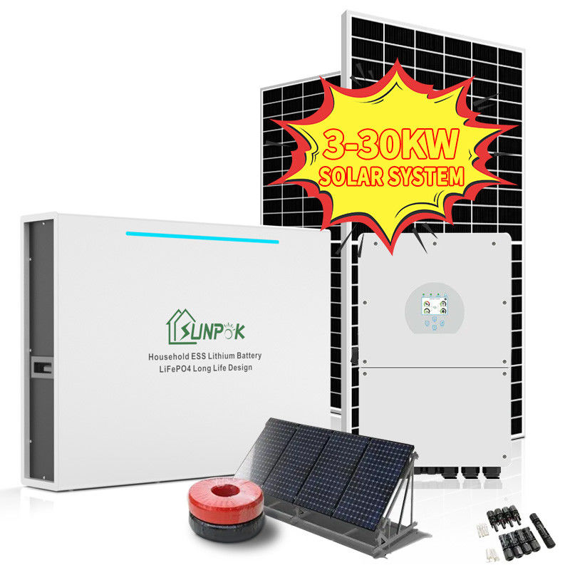 Weg Gitter-vom hybriden Sonnenwind-Stromnetz 5Kw 8Kw 10Kw 12Kw weg vom Gitter-Hauptstromsystem