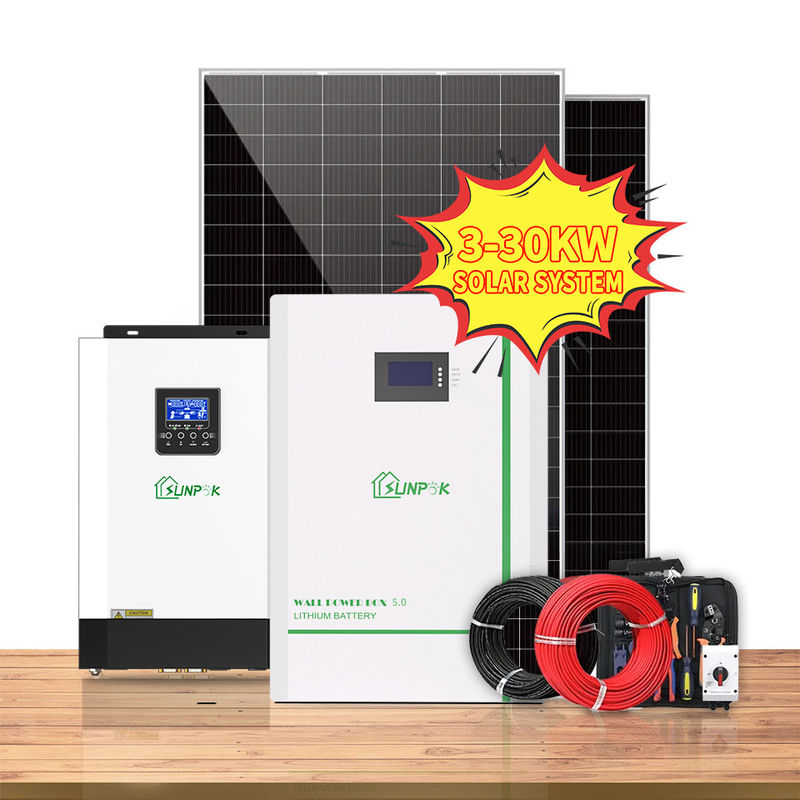 24V Hauptsonnensystem 10KW 15KW 20KW 25KW 30KW weg Gitter-vom hybriden Solarenergie-System