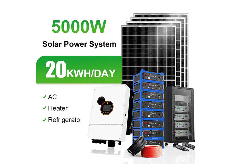 MPPT-Steuerung Dünnschicht Solarzellen 48V 200ah 10kwh 20kwh Dachmontage Solarträger
