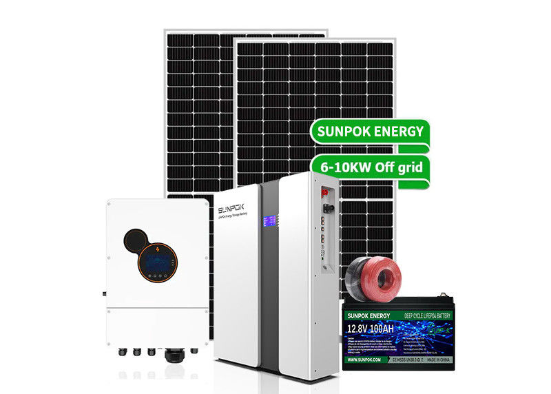 Komplettes Solarenergiesystem 5000W Hybrid Solarsystem 3KW 6KW 8KW 10KW Solarpanel Heim-Kit Solarpaneele System für Haus