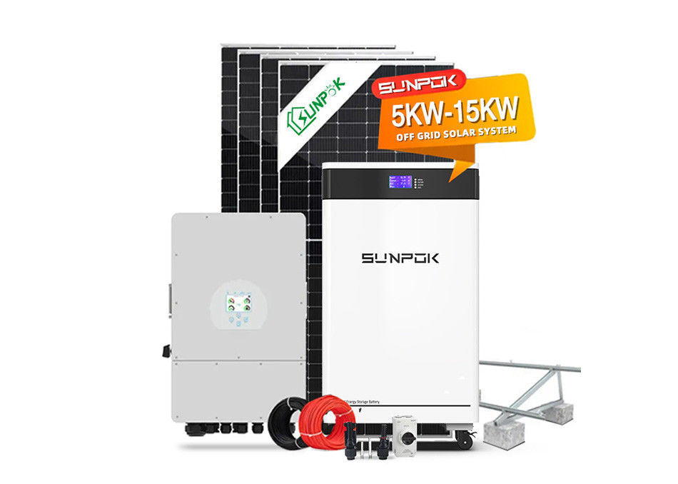 Straßen-Hybrid-Solarstromsysteme 5kw mit Inverter Hybrid ausgeschaltet 30kw Lithiumbatterie-Solarsystem