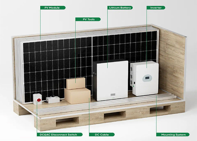 Straßen-Hybrid-Solarstromsysteme 5kw mit Inverter Hybrid ausgeschaltet 30kw Lithiumbatterie-Solarsystem