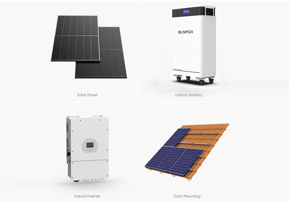 System Hybride Solaire Eolien Solaranlage 3KW 5KW 10KW 20KW Solaranlage für Zuhause