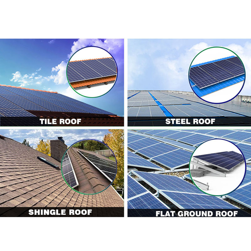 An- und ausgeschaltete Solarenergiesysteme 5kw 10kw Solarstromsystem für Zuhause