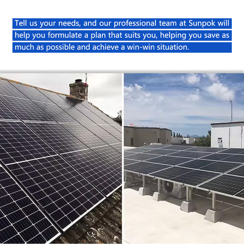 Hybrid-Inverter Solarsystem 10kw 50kw 500kw Lithium-Ionen-Batterie Dachmontage Zuhause