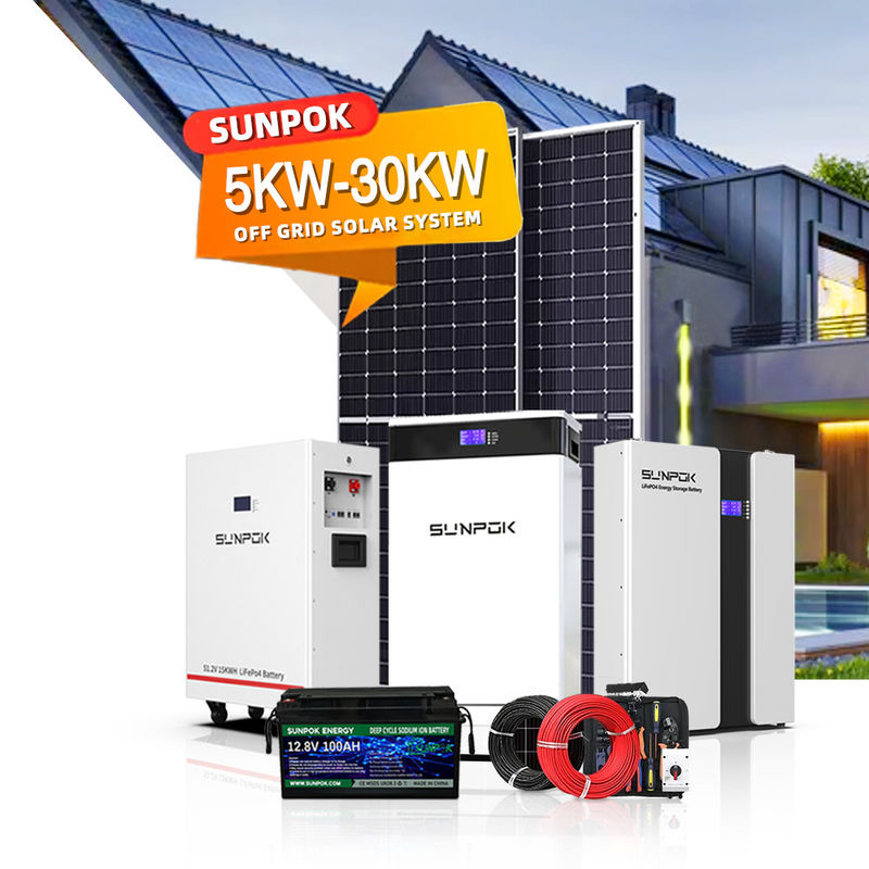 Kompleter Smart Solar Set Off Grid Roof Home Energy System Kit 3kw 5kw 8kw 10kw 15kw 20kw 30kw
