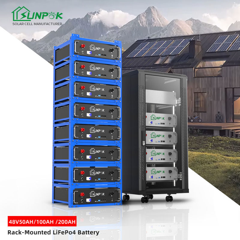Warmverkauf 48V auf einem Rack montierte Batterie