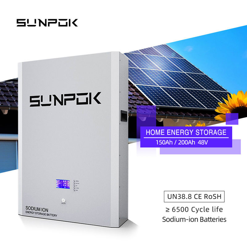 48 V Wandmontiertes Natrium-Ionen-Batteriespeichersystem 100ah 150ah 200ah 5kwh 10kwh 20kwh