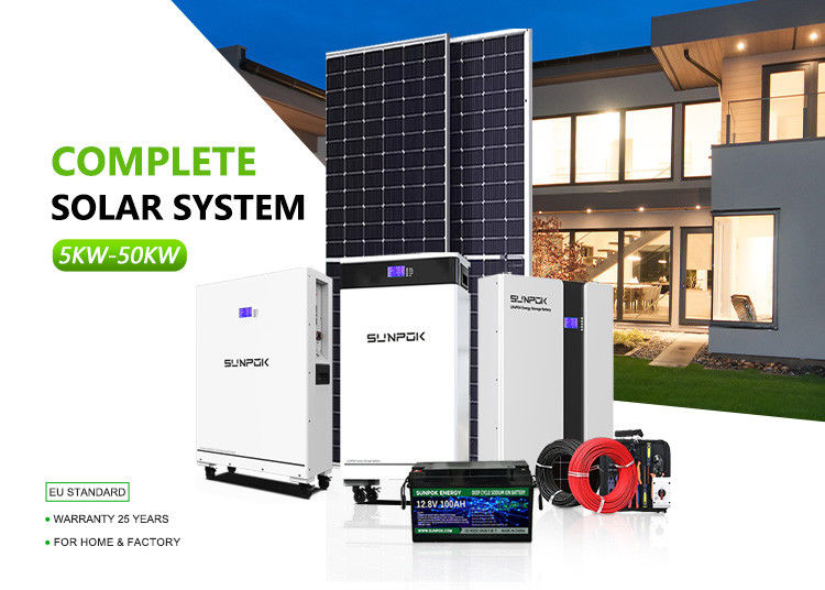 Hybride Solarenergie-Inverter Lithiumbatterien für Systeme 5kw 15kw 30kw Off-Grid-Haussystem