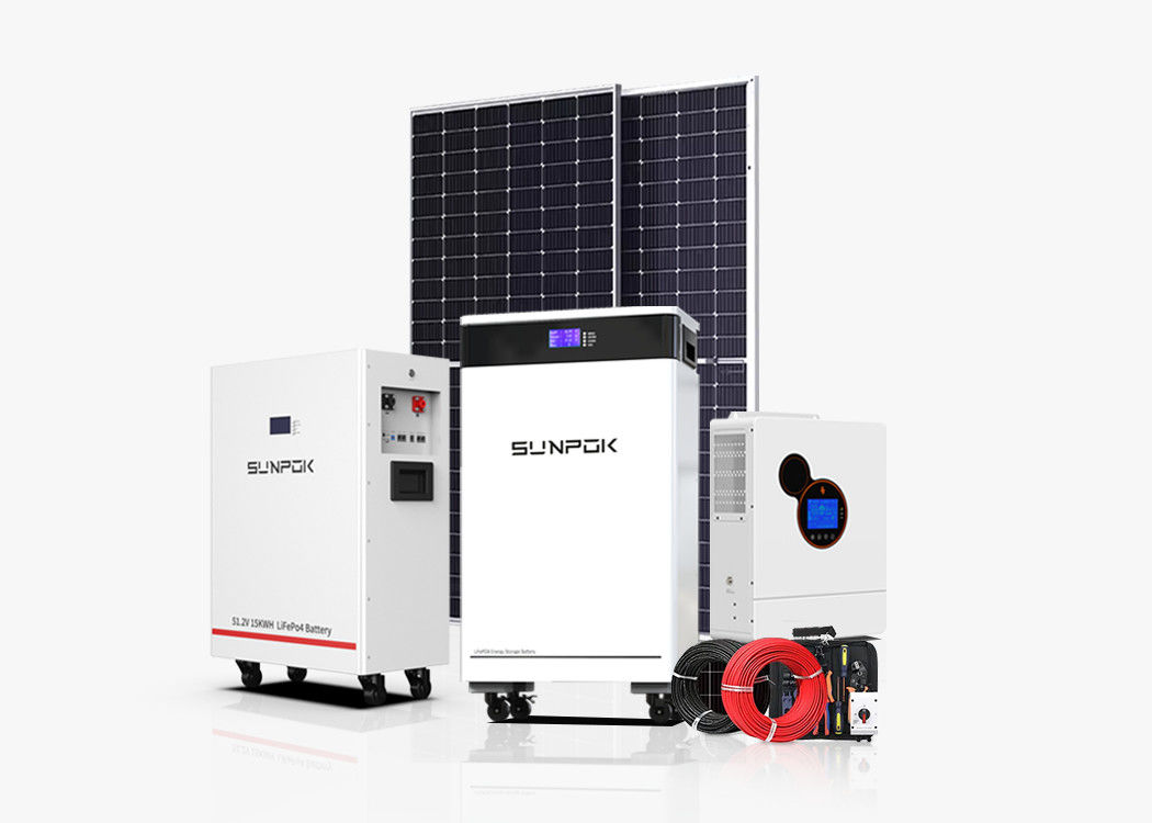 Home Solarsystem 30kw Vollständig 10kw 15kw Inversionssystem Lithiumbatterien Industrielle Solarenergie