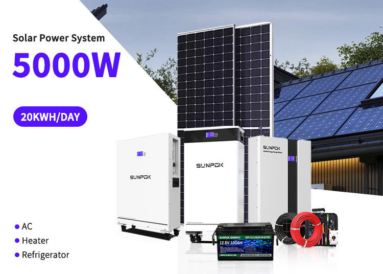 Solarenergiesystem ausgeschaltet mit 48v Lithiumbatterie 3kw 8kw 10kw Solarenergiesystem-Kit