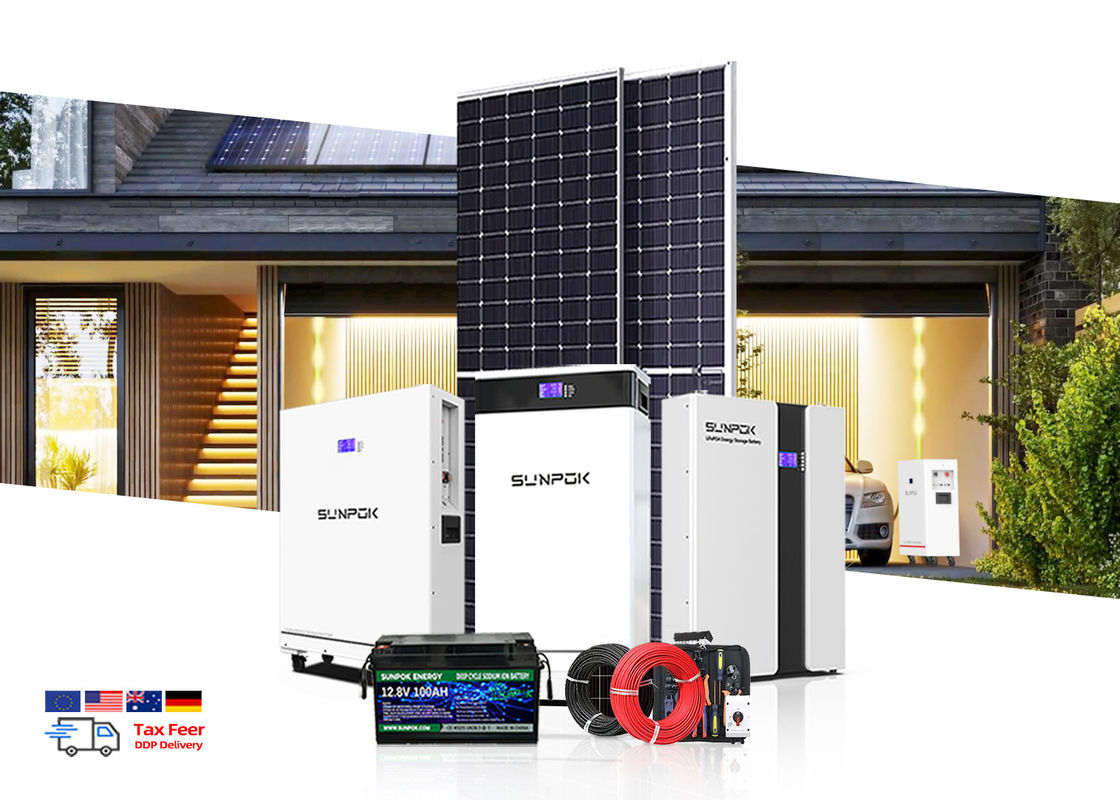 Zu Hause nutzen Off-Grid Solarsystem 1kw 3kw 5kw Einphasige 230V Komplett-Kit mit Lithium-Batterie