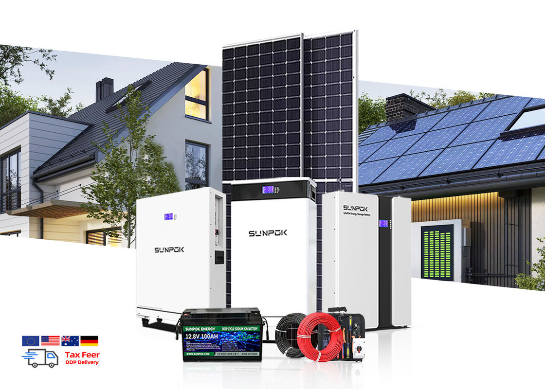 Off-Grid Solarenergiesystem 10KW 5KW 15KW 30KW 20KW 10KW Solarpanelsystem mit Batterien für Zuhause