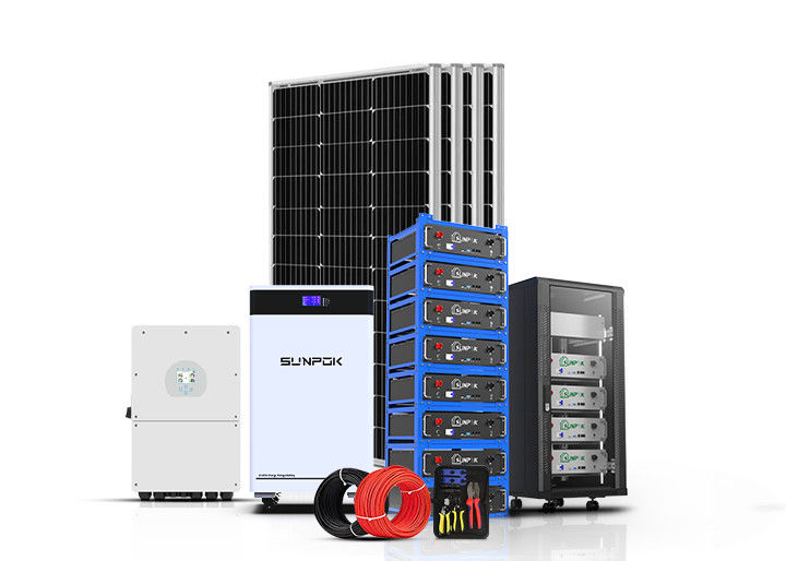 Off-Grid Photovoltaik-Solarenergiesystem 5Kw 10Kw 12Kw Komplettes Hybrid-Solarenergiesystem für Zuhause