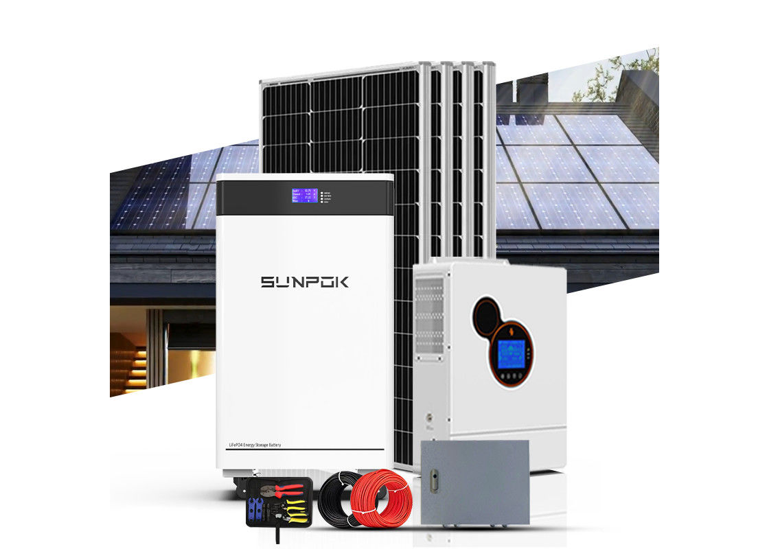 Solarsysteme Komplett-Kit Home 10kw 15kw 200kw Off-Grid Hybrid-Power-Inverter Batterie Speicherplatte Solarenergiesystem
