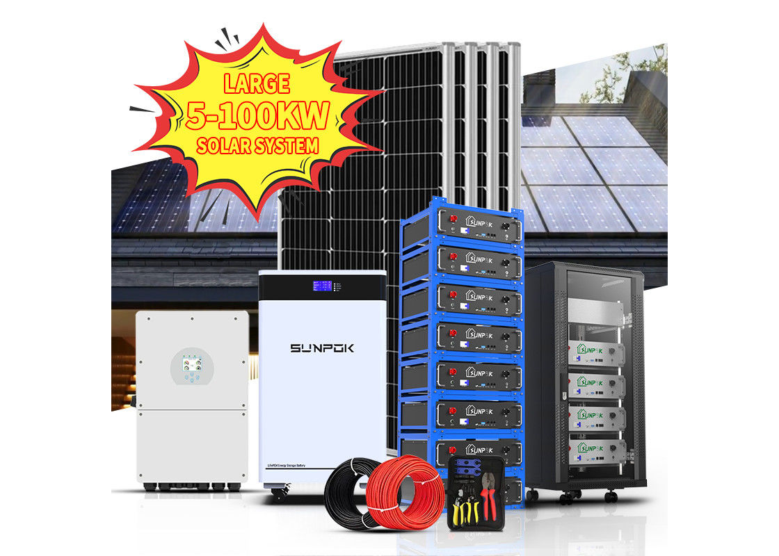 Off-Grid On-Grid und Hybrid-Stromversorgungssystem 3kw 5kw 10kw Solarstromsystem