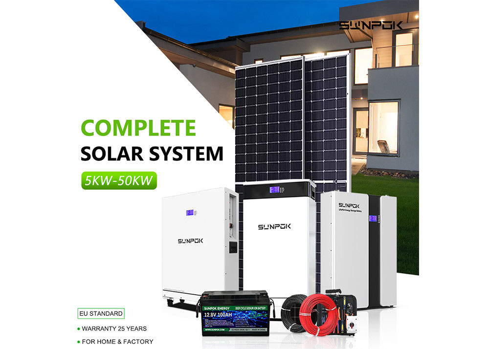 20Kw 10Kw 5Kw auf dem Netz Hybrid-Solarsystem Komplettes Heim-Solarpanel-Strommontage-System Off-Grid Solarenergiesystem