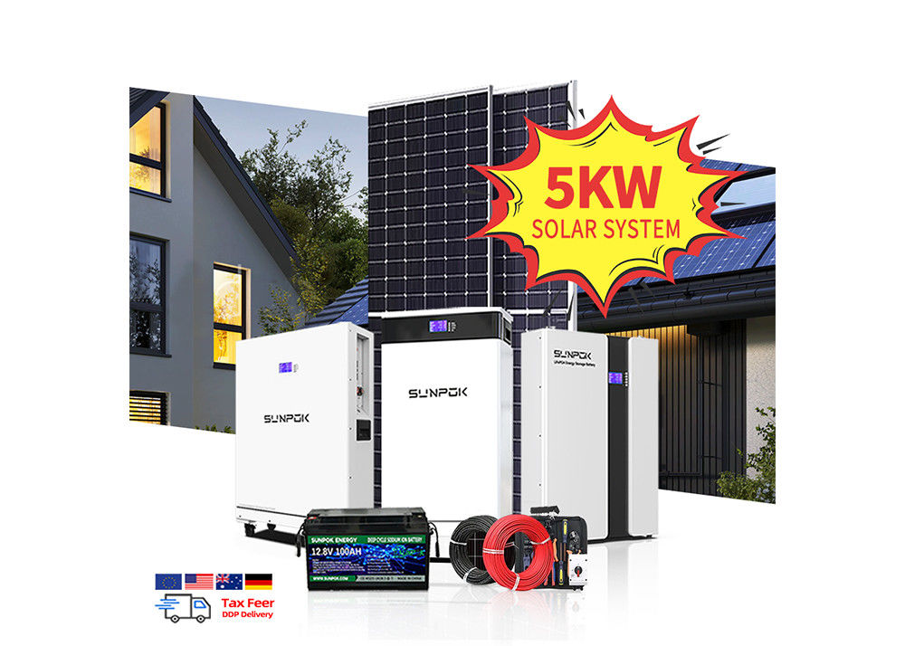 Hybrides Solarenergiesystem Vollpaket 5Kw 10Kv 20Kw 30Kw BESS Lithiumbatterie Speichergenerator Komplettkit für Haus