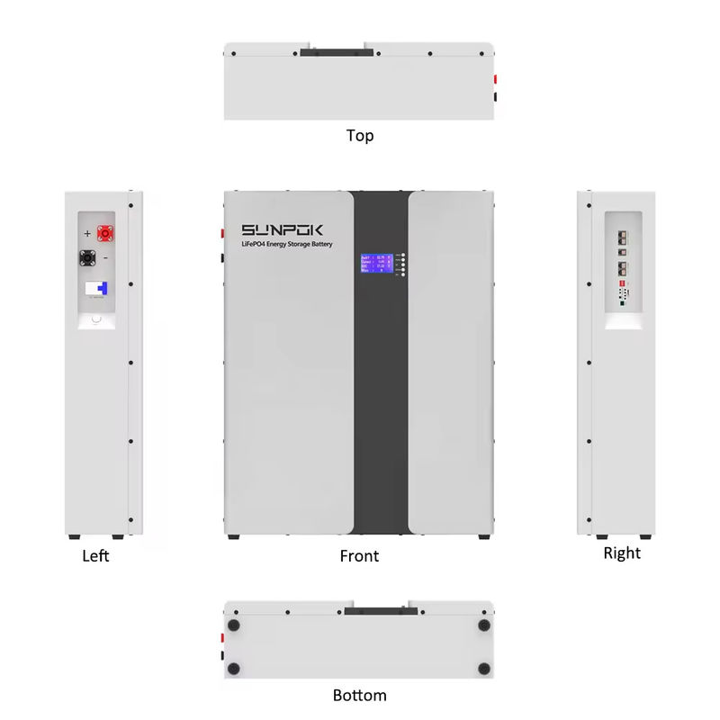 Smart Bms und Bluetooth 6500+ Tiefkreislauf 51.2v 200ah Energiespeicherbatterie