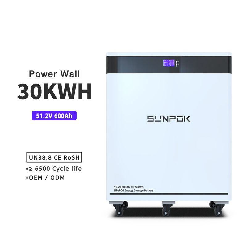 48V 600Ah Lithium Lifepo4 Lipo4 Batterie 51.2V 30Kwh Energiespeicher 30Kw Batterie für das Solarsystem