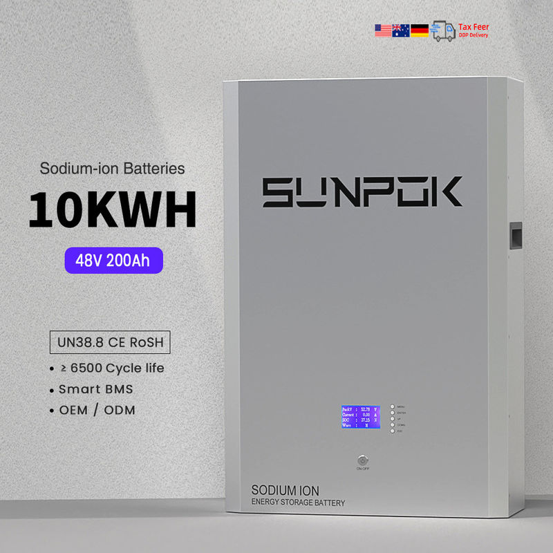 48V 10kwh Natrium-Ionen-Batterien Natrium-Na-Ionen-Speicherbatterien Solarenergiebank Stromwand Natrium-Ionen-Wiederaufladbare Batterien