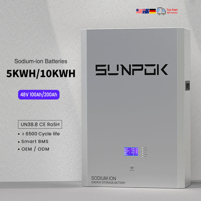 48V 51.2V 5kwh 10kwh Natrium-Ionen-Batterie Natrium-Na-Ionen-Speicherbatterie Solarwand Natrium-Ionen-Wiederaufladbare Batterien