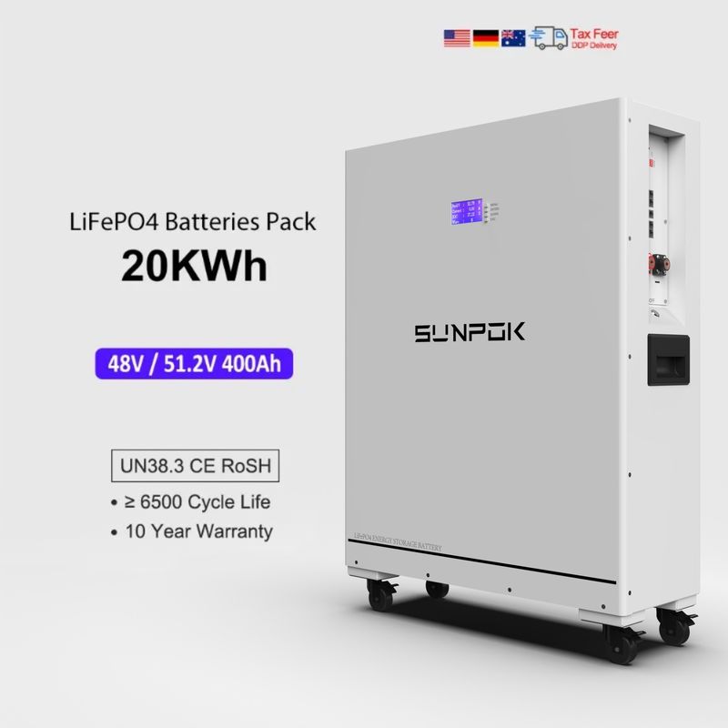 48V 51.2V Lifepo4 400Ah 20Kwh Ess Lithium-Ionen-Batterie-Pack