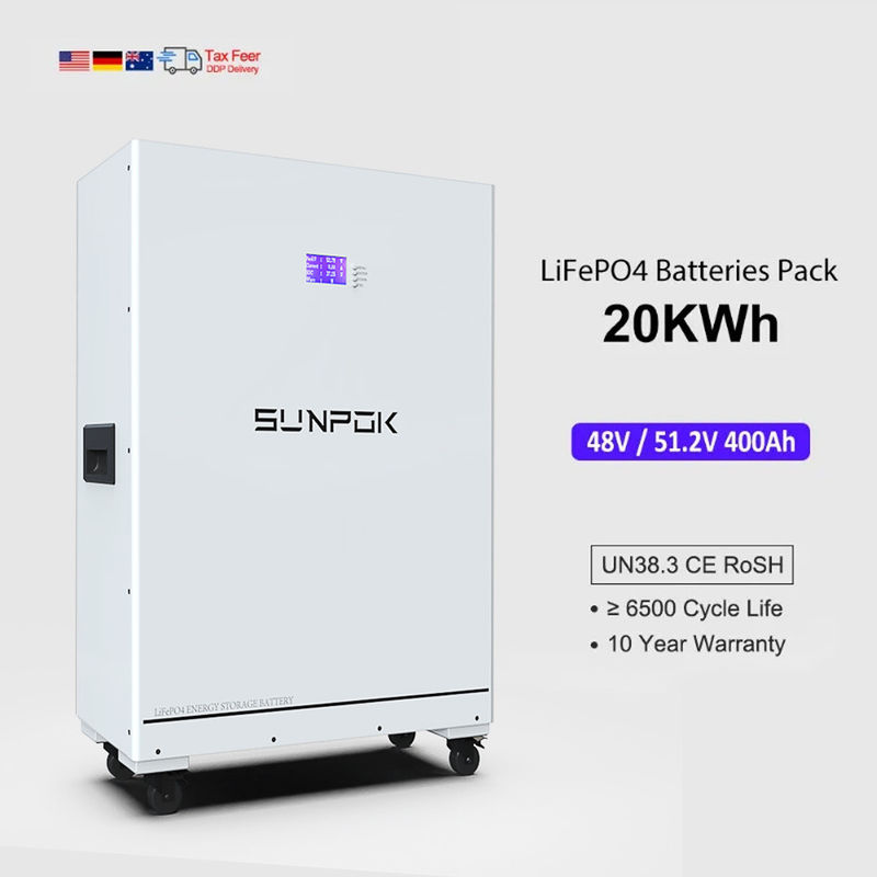 48V 400Ah 20Kwh Energiespeicher für Zuhause Solarbatterie Multi-Funktion Lithium-Ionen Lifepo4 400Ah 20Kwh Multi-Funktion Solarenergie