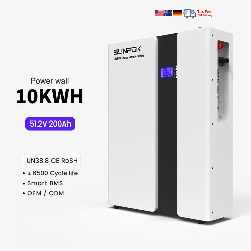 Home Power 48V 200Ah Lithium-Ionen-Batterie 10Kwh LiFePo4 Batterien Smart BMS Solarsystem 51.2V 100Ah Energiespeicherbatterie