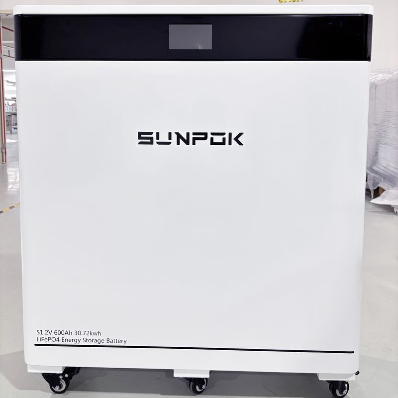 51.2v 600ah Lifepo4 48v Batterie 30kwh Lithiumbatterie mit Rädern für Solarenergie Batteriespeichersystem