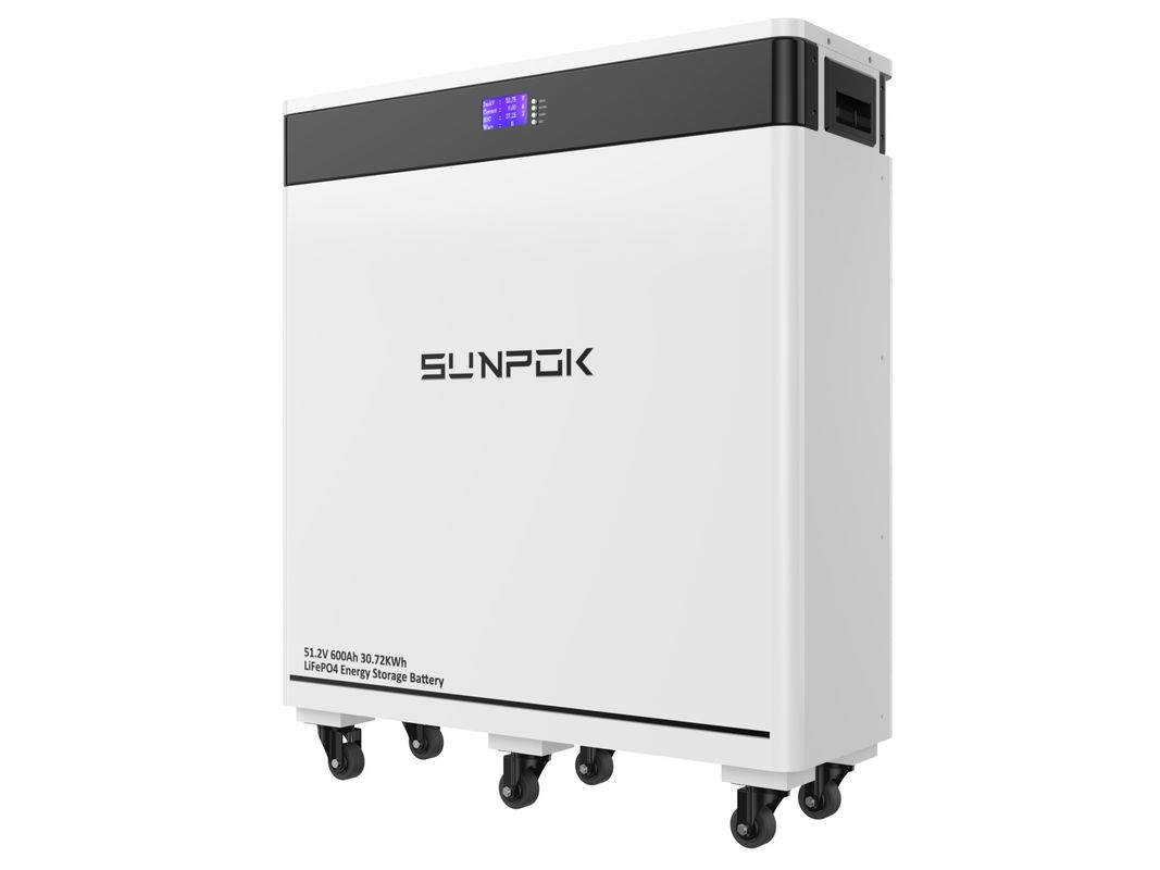 30KW Deep Cycles 600AH Mobile Bodenmontierte LiFePO4 51,2V Lithium-Ionen-Batteriepack für Heimspeicher