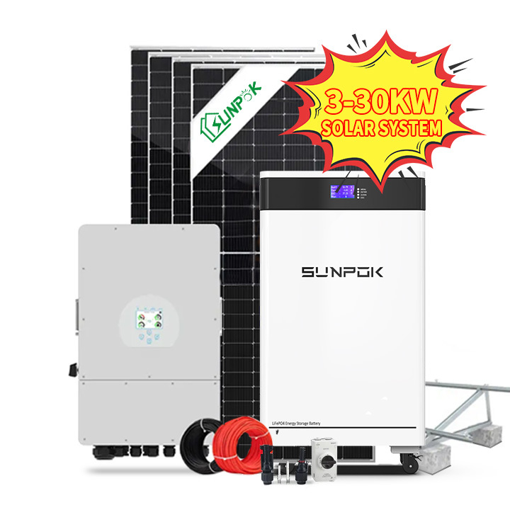 5kW 10kW 20kW 50kW Off-Grid-Großhandelspreis Komplettes Solarenergiesystem Solar-PV-Montage Photovoltaikmodule Solaranlage