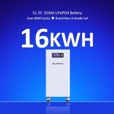 LiFePO4 15kWh Low-voltage Floor Mounted Solar Batteries 51.2v 300ah Lithium Battery for Home Solar Power Storage System