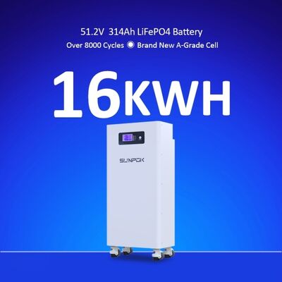 Energiespeicher für Zuhause Batterie Fußbodenmontierte Energiespeicher für Zuhause LiFePO4 Batterie 51.2V 300Ah 15kWh Energiespeichersystem für Zuhause