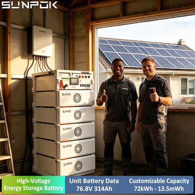 SUNPOK Hochspannungs-HV-Batteriepacks für Solarenergiespeichersysteme 76,8V 314Ah Lithium-Ionen-Batteriepack