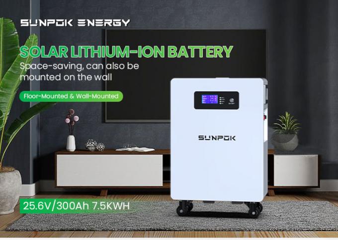 2025 Neues Design 7.5Kwh Batterie 24V 300 Batterie Lithium Ion 300Ah Lithium Batterie 300Ah Solarenergie Speichersysteme 0